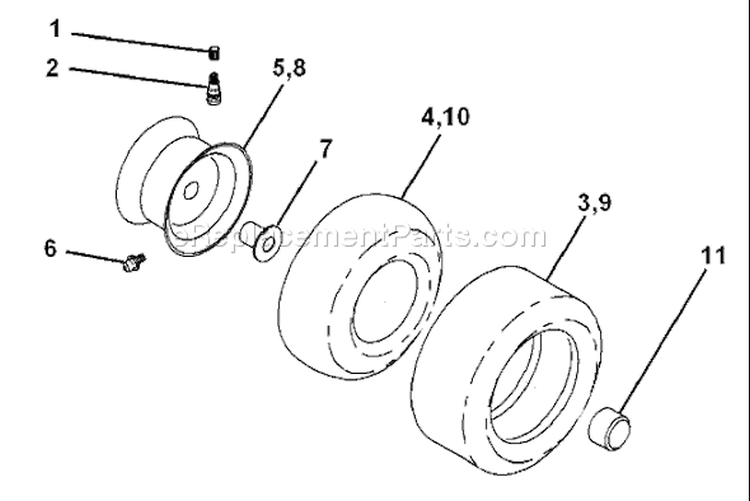 Page K Diagram and Parts List for 180 YTH  954140010E -1998-06 Husqvarna Lawn Tractor