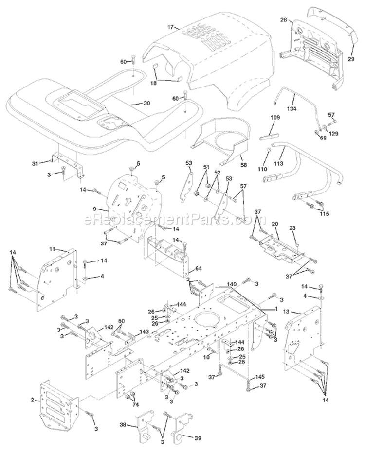 Page A Diagram and Parts List for 180 YTH  954140010F -1998-07 Husqvarna Lawn Tractor