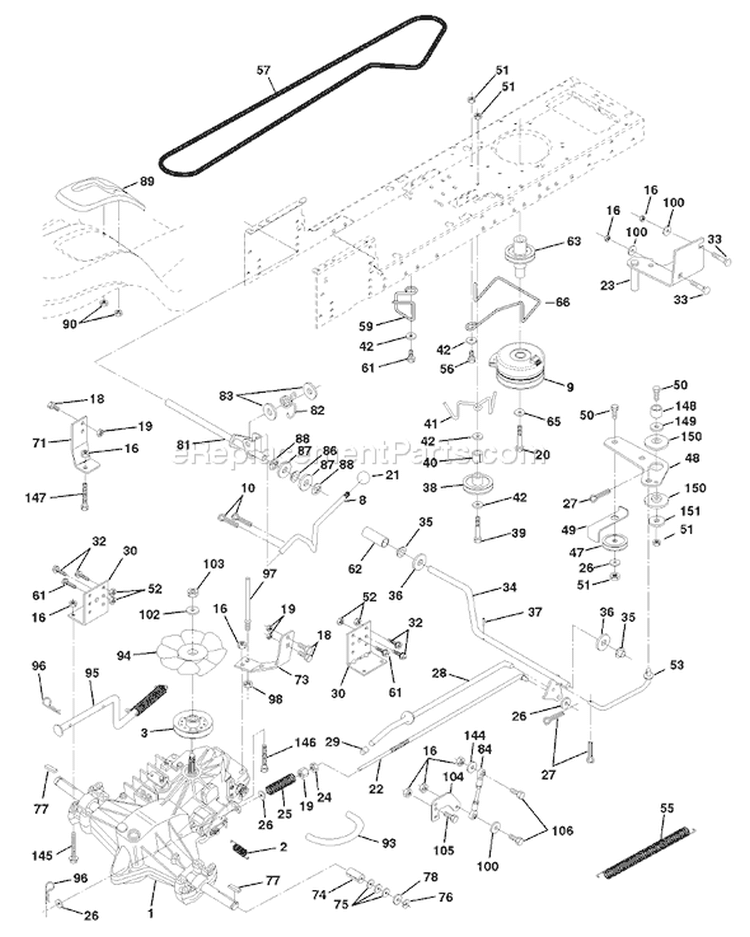Page C Diagram and Parts List for 180 YTH  954140010F -1998-07 Husqvarna Lawn Tractor