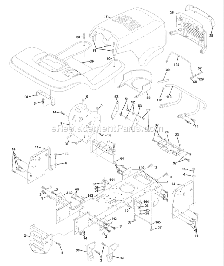 Page A Diagram and Parts List for 180 YTH  954140010F -1998-08 Husqvarna Lawn Tractor