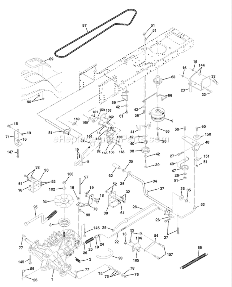 Page C Diagram and Parts List for 180 YTH  954140010F -1998-08 Husqvarna Lawn Tractor