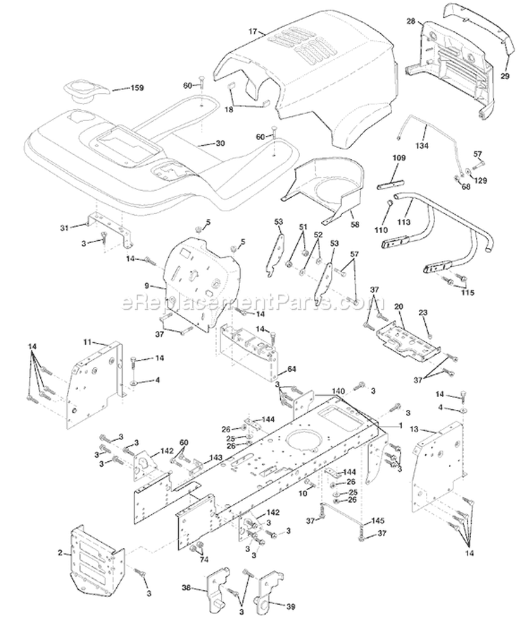Page A Diagram and Parts List for 180 YTH  954140010H -1999-03 Husqvarna Lawn Tractor