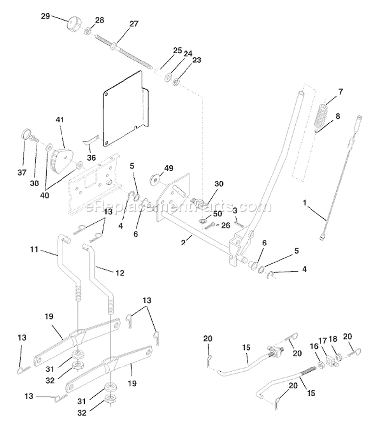 Page G Diagram and Parts List for 180 YTH  954140010H -1999-03 Husqvarna Lawn Tractor