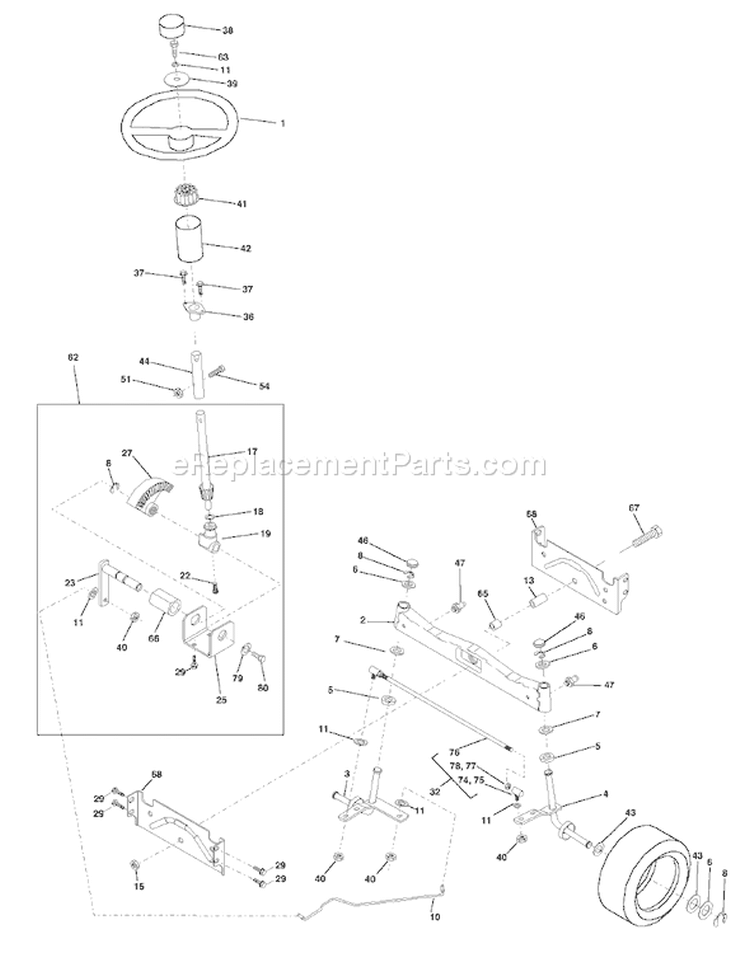 Page I Diagram and Parts List for 180 YTH  954140010H -1999-03 Husqvarna Lawn Tractor