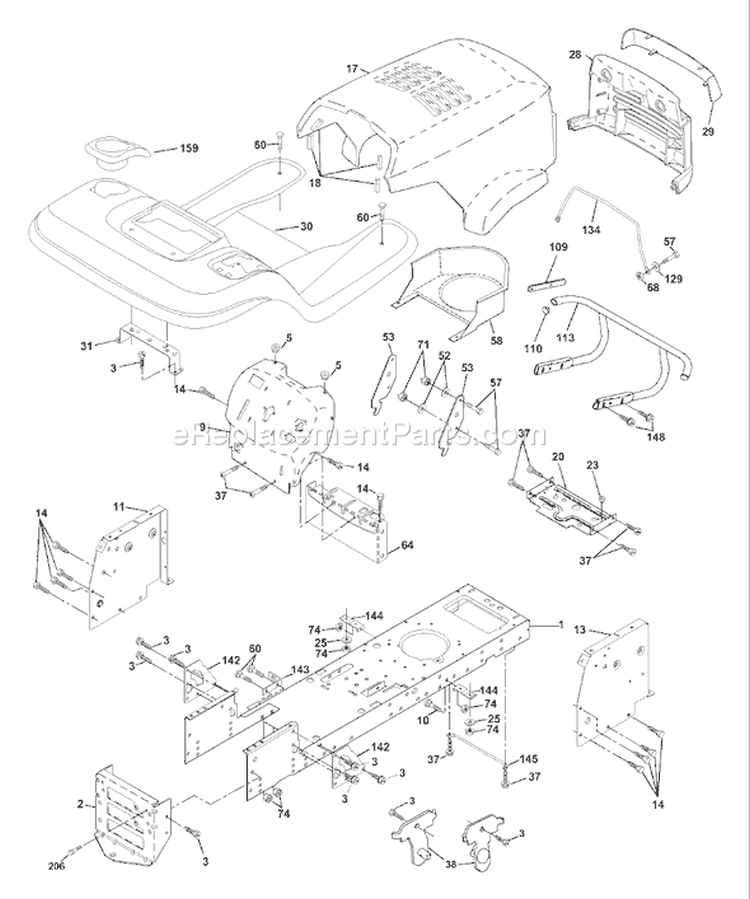 Page A Diagram and Parts List for 180 YTH  954140109A -1999-10 Husqvarna Lawn Tractor
