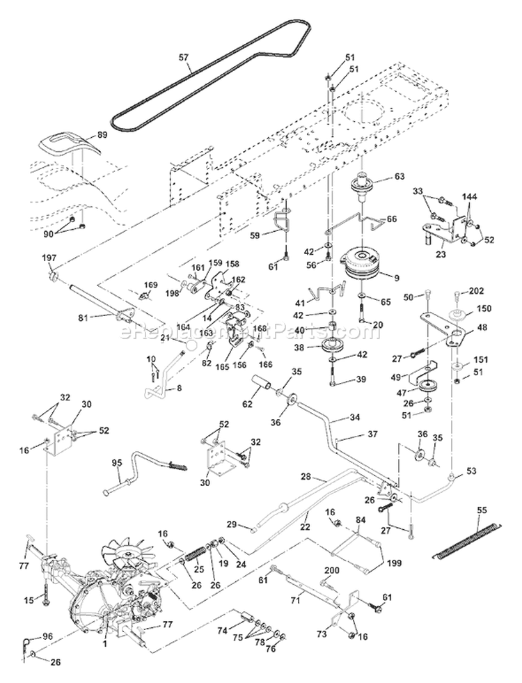 Page C Diagram and Parts List for 180 YTH  954140109A -1999-10 Husqvarna Lawn Tractor