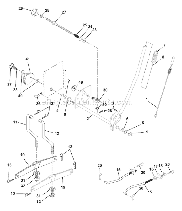 Page G Diagram and Parts List for 180 YTH  954140109A -1999-10 Husqvarna Lawn Tractor