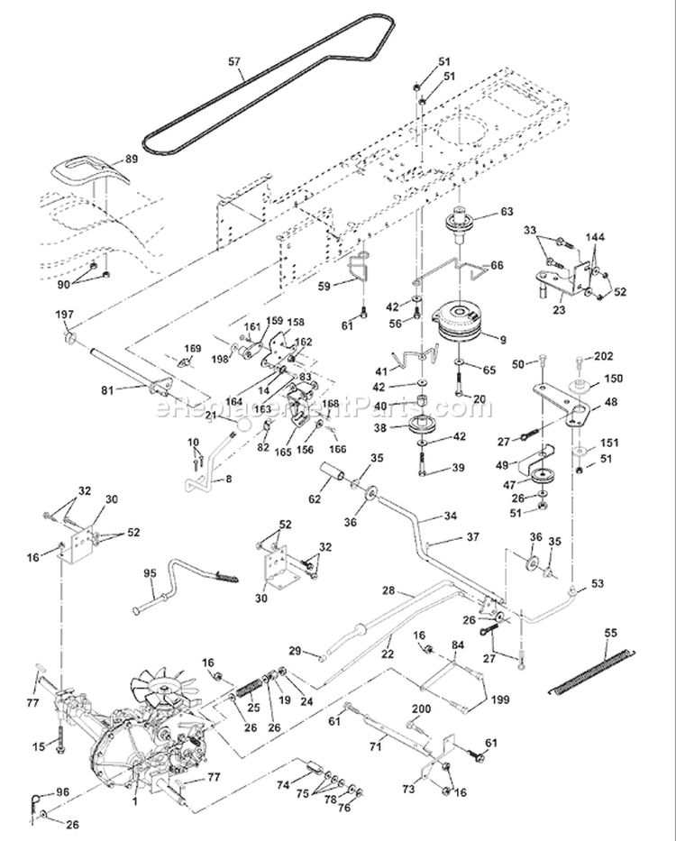 Page C Diagram and Parts List for 180 YTH  954140109B -1999-11 Husqvarna Lawn Tractor