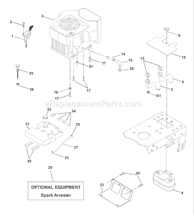 Page E Diagram and Parts List for 180 YTH  954140109B -1999-11 Husqvarna Lawn Tractor