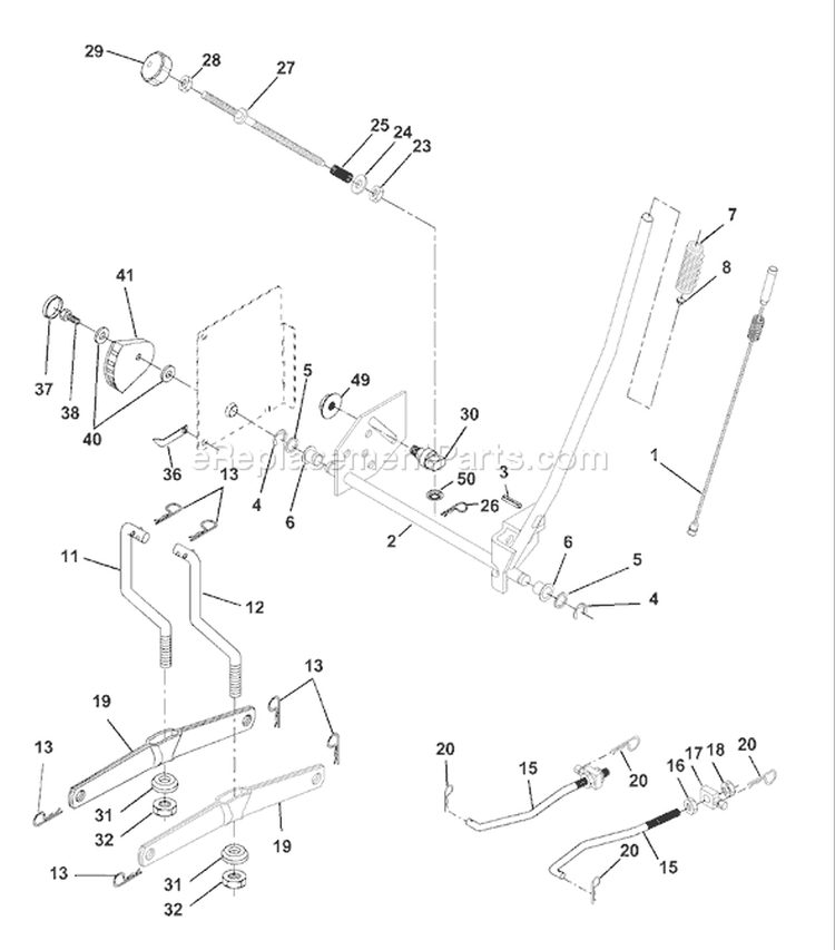 Page G Diagram and Parts List for 180 YTH  954140109B -1999-11 Husqvarna Lawn Tractor