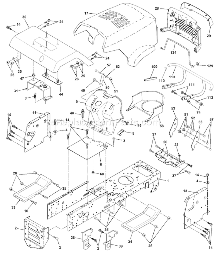 Page A Diagram and Parts List for 180 YTH  954830145A -1995-10 Husqvarna Lawn Tractor