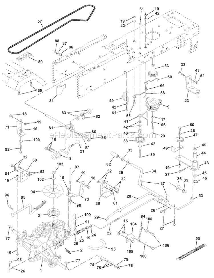 Page C Diagram and Parts List for 180 YTH  954830145A -1995-10 Husqvarna Lawn Tractor
