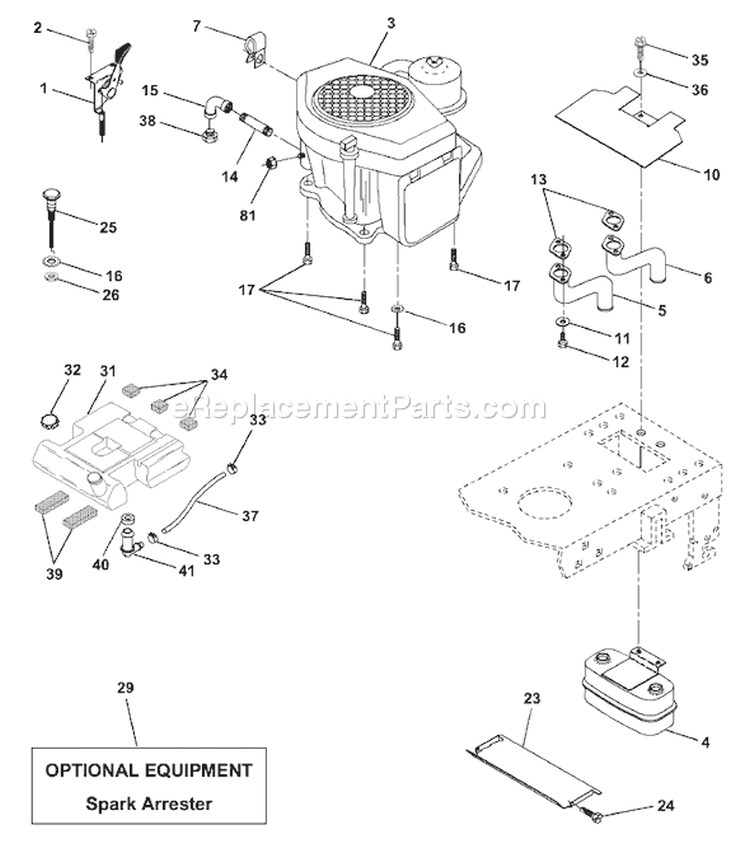 Page E Diagram and Parts List for 180 YTH  954830145A -1995-10 Husqvarna Lawn Tractor