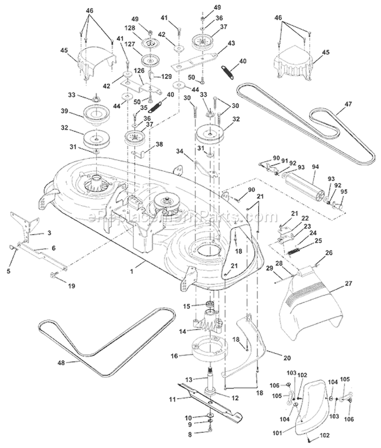 Page G Diagram and Parts List for 180 YTH  954830145A -1995-10 Husqvarna Lawn Tractor
