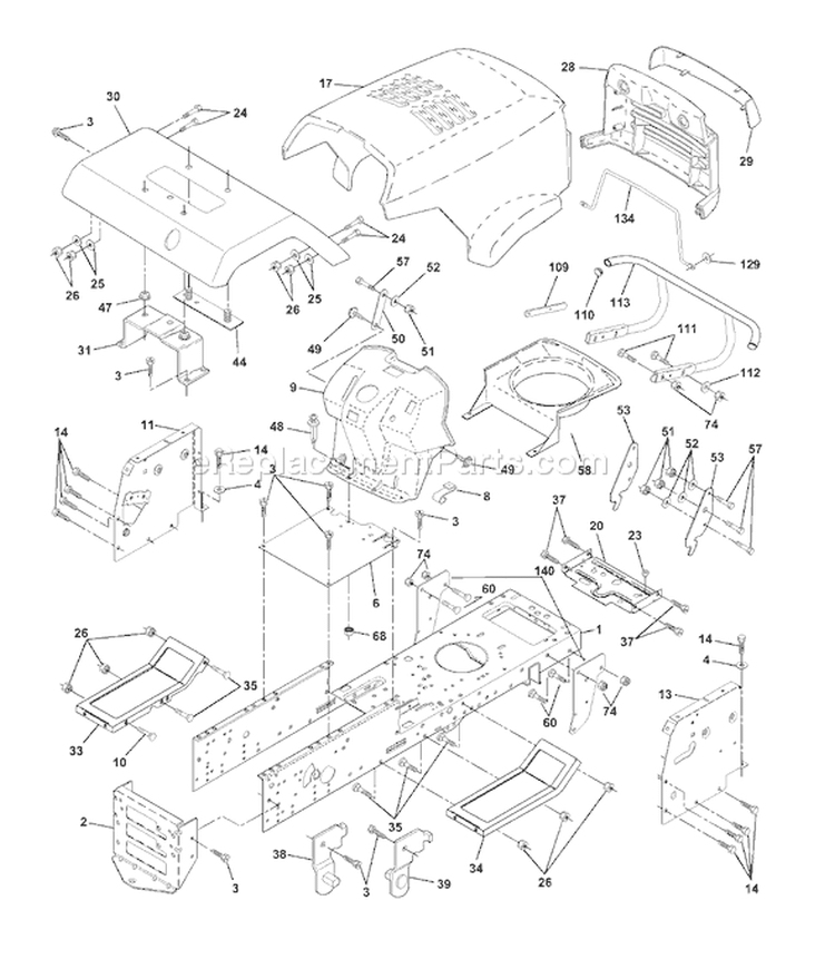 Page A Diagram and Parts List for 180 YTH  954830145B -1996-03 Husqvarna Lawn Tractor