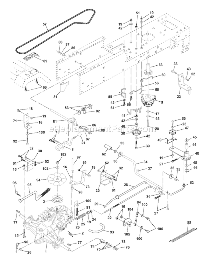 Page C Diagram and Parts List for 180 YTH  954830145B -1996-03 Husqvarna Lawn Tractor