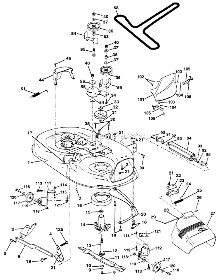 Page A Diagram and Parts List for 180 YTH  HC18VH42A -954002761 -1994-10 Husqvarna Lawn Tractor