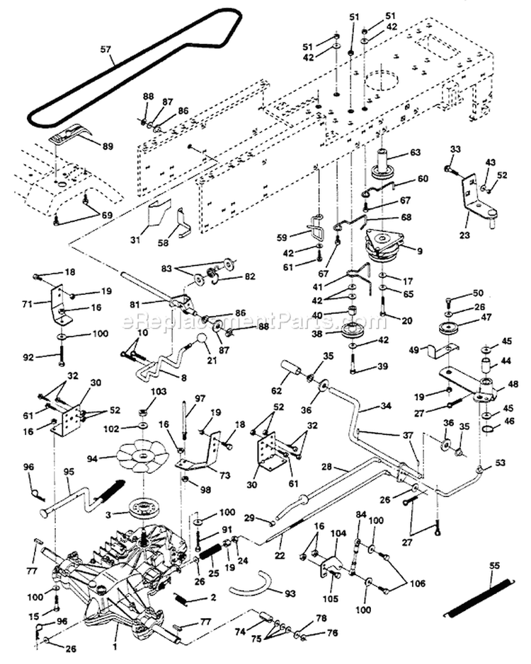 Page D Diagram and Parts List for 180 YTH  HC18VH42A -954002761 -1994-10 Husqvarna Lawn Tractor