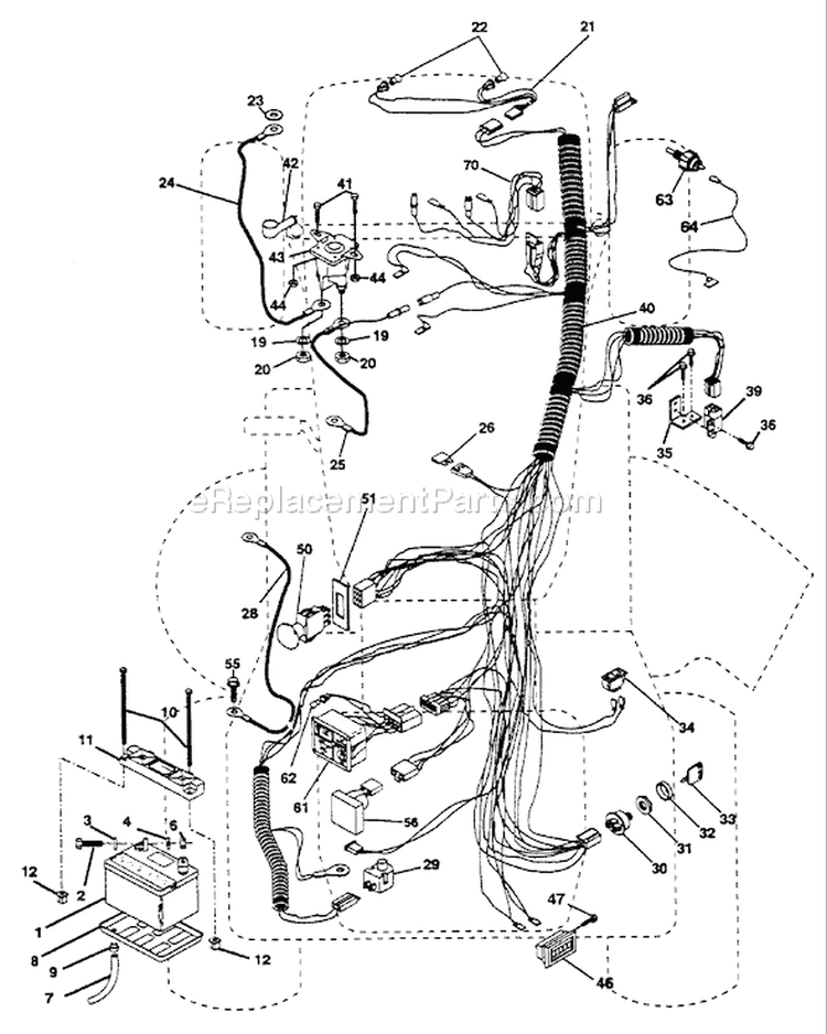 Page E Diagram and Parts List for 180 YTH  HC18VH42A -954002761 -1994-10 Husqvarna Lawn Tractor
