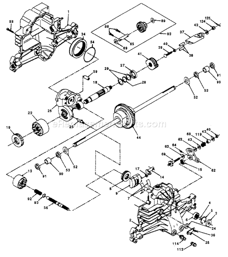Page G Diagram and Parts List for 180 YTH  HC18VH42A -954002761 -1994-10 Husqvarna Lawn Tractor