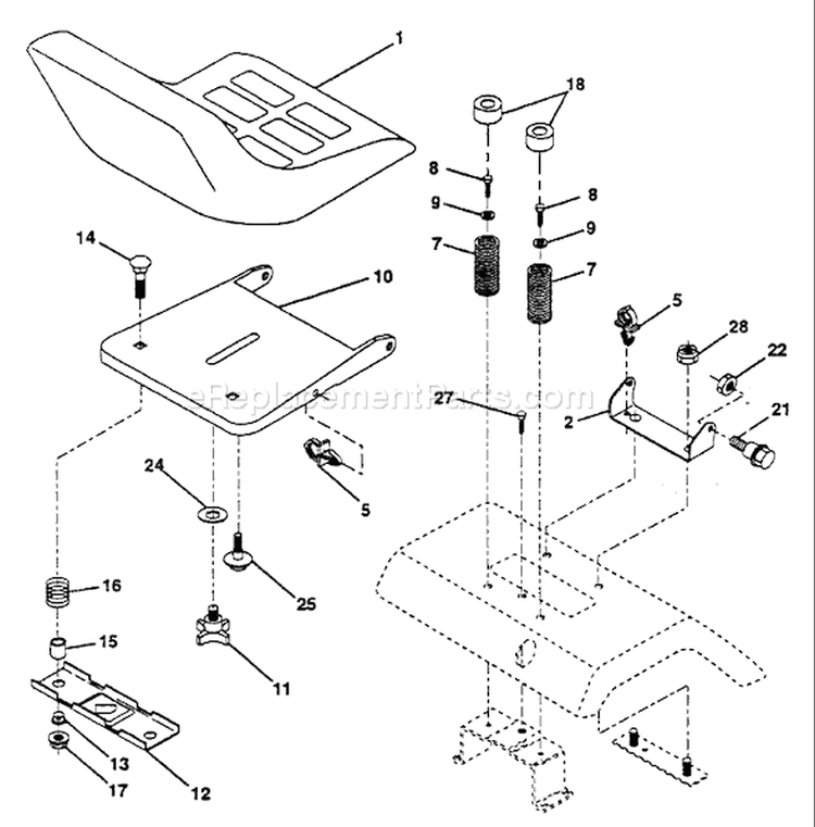 Page I Diagram and Parts List for 180 YTH  HC18VH42A -954002761 -1994-10 Husqvarna Lawn Tractor
