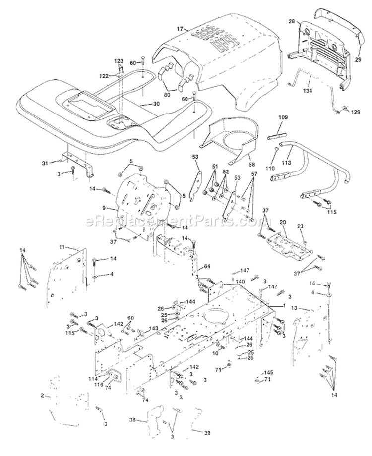 Page A Diagram and Parts List for 180 YTH  HCYTHC -954140010 -1997-01 Husqvarna Lawn Tractor
