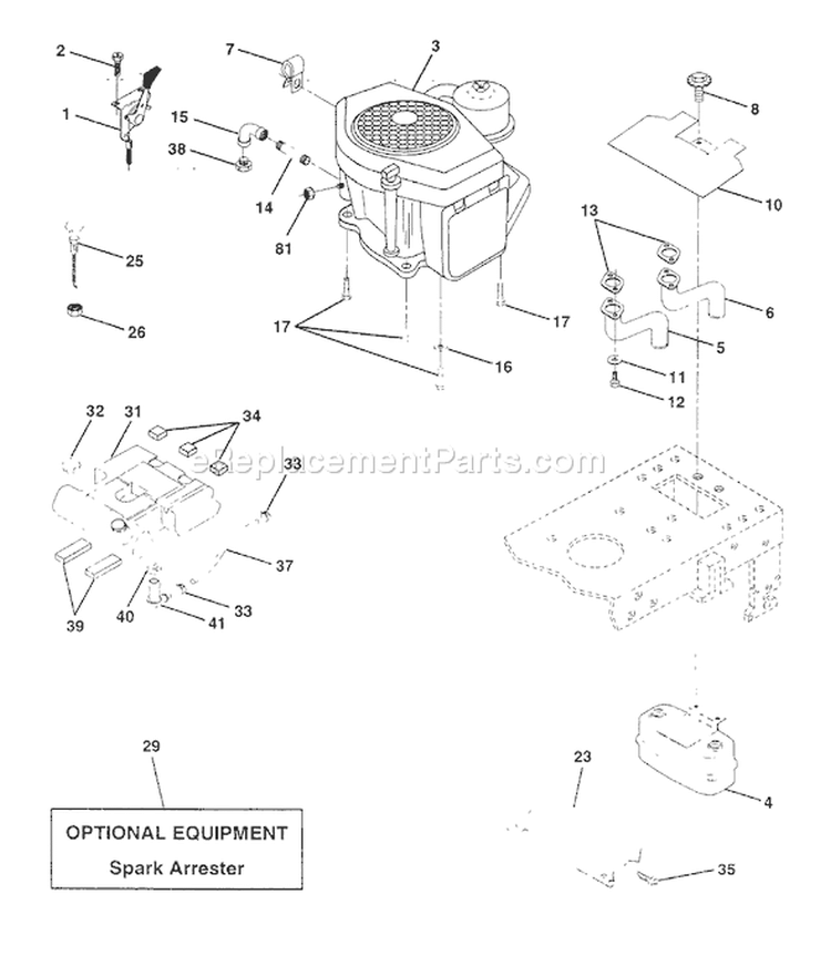 Page E Diagram and Parts List for 180 YTH  HCYTHC -954140010 -1997-01 Husqvarna Lawn Tractor
