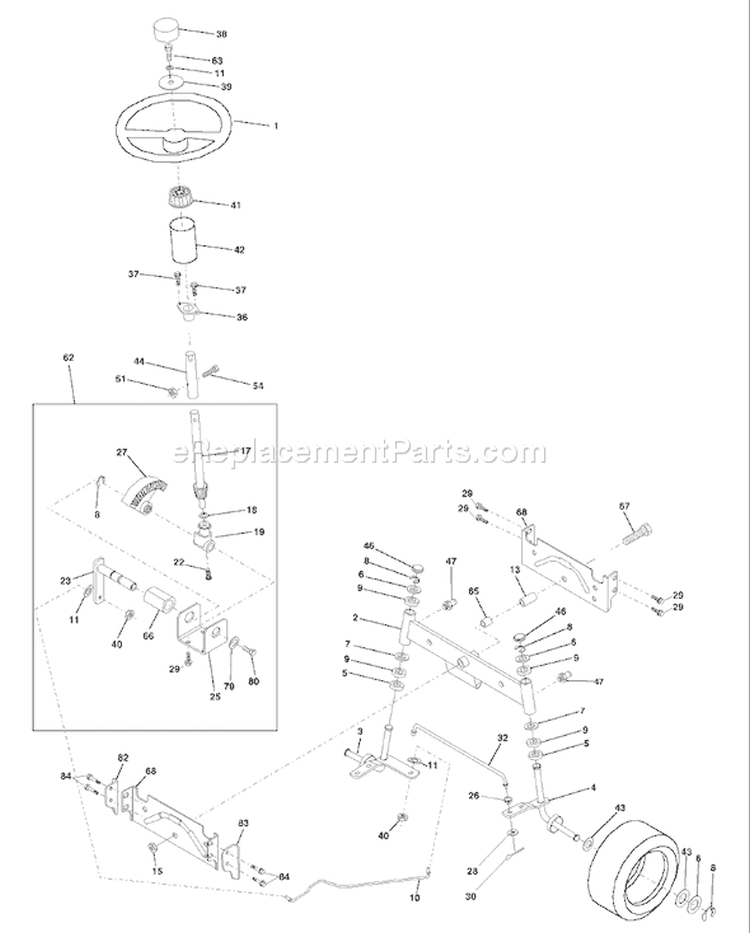 Page J Diagram and Parts List for 180 YTH  HCYTHE -1997-11 Husqvarna Lawn Tractor