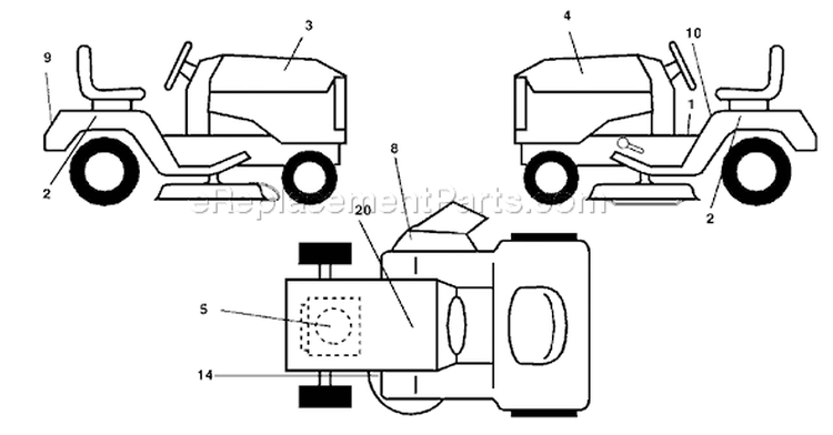Page B Diagram and Parts List for 180 YTH  HCYTHE -1997-11 Husqvarna Lawn Tractor