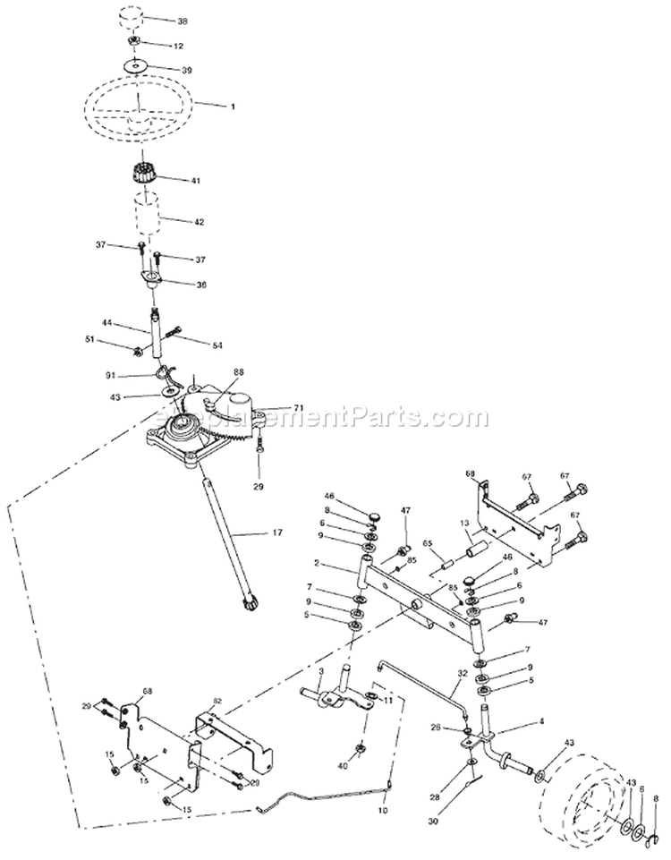 Page I Diagram and Parts List for 1842A YTH  954569790 -2003-01 Husqvarna Lawn Tractor