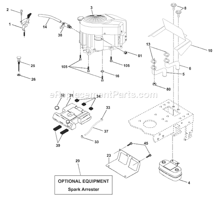 Page E Diagram and Parts List for 1848XPA YTH  954567260 -2001-02 Husqvarna Lawn Tractor