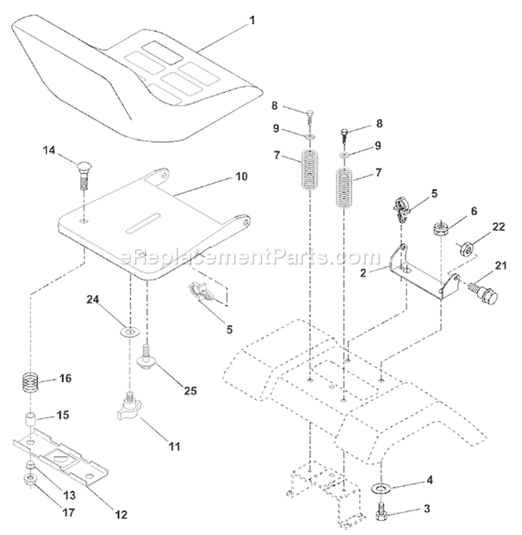Page H Diagram and Parts List for 1848XPA YTH  954567260 -2001-02 Husqvarna Lawn Tractor