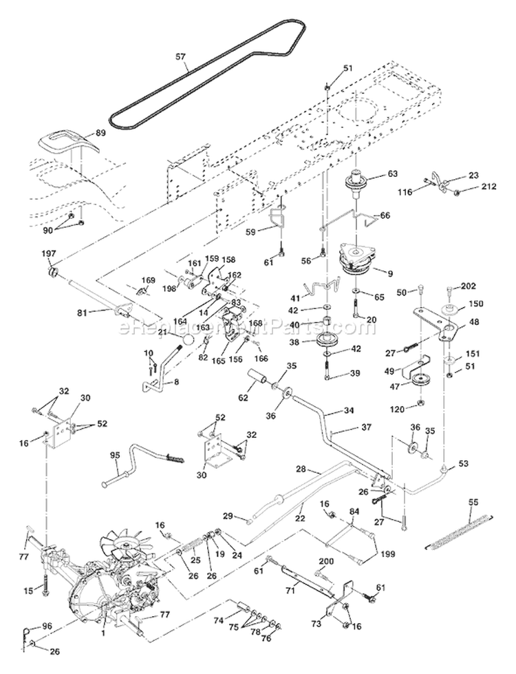 Page C Diagram and Parts List for 1848XPB YTH  954567260 -2001-05 Husqvarna Lawn Tractor