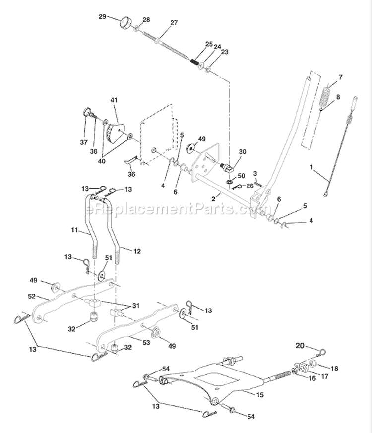 Page G Diagram and Parts List for 1848XPC YTH  954567260 -2001-10 Husqvarna Lawn Tractor
