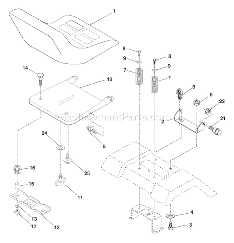 Page H Diagram and Parts List for 1848XPB YTH  954567260 -2001-05 Husqvarna Lawn Tractor