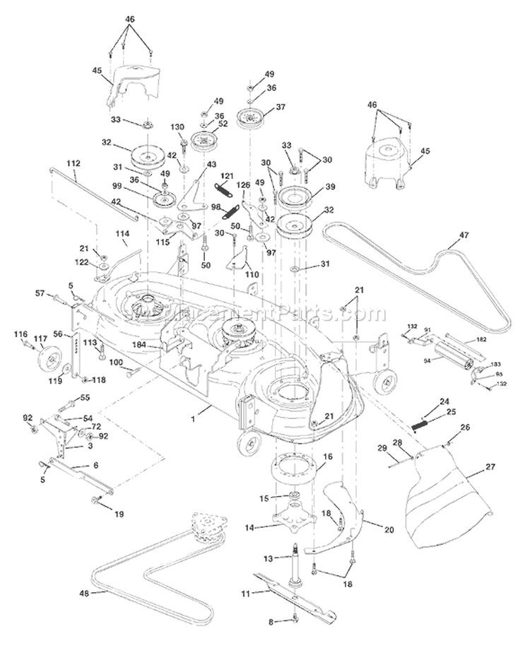 Page F Diagram and Parts List for 1848XPE YTH  954567260 -2002-02 Husqvarna Lawn Tractor
