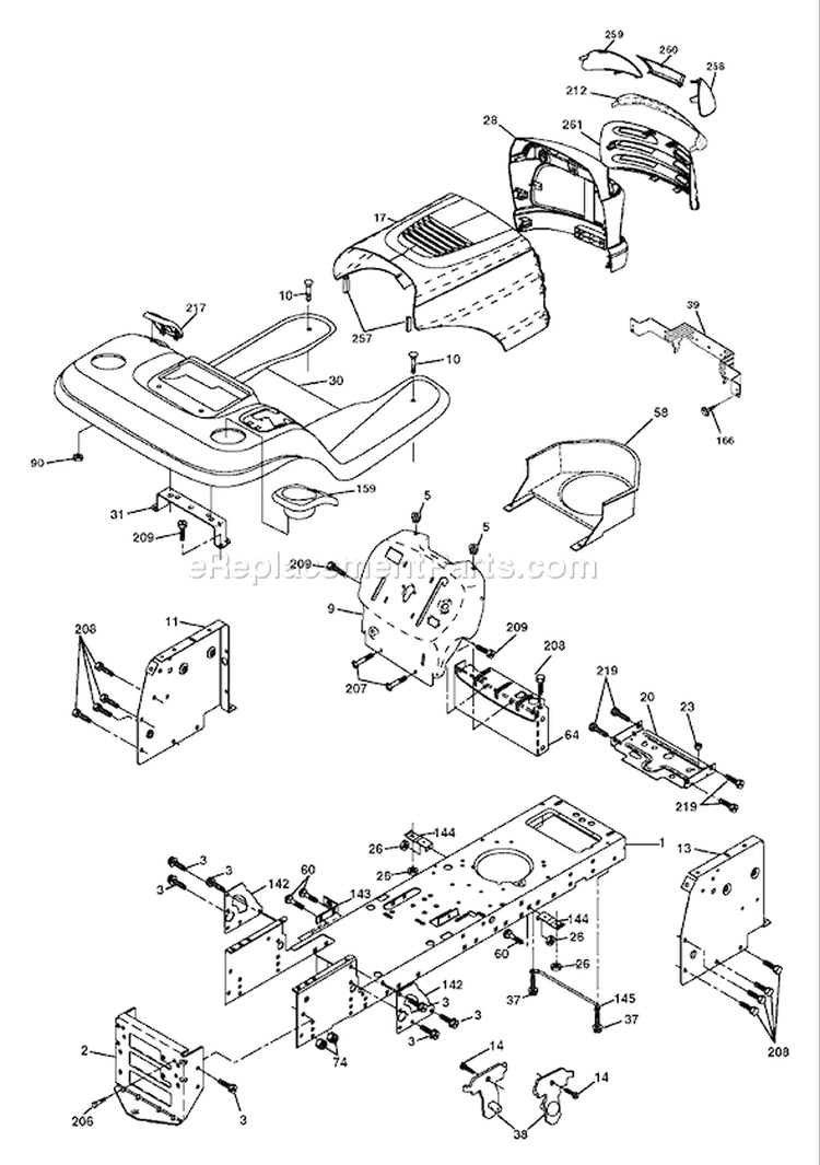 Page A Diagram and Parts List for 1848XPF YTH  954567260 -2002-11 Husqvarna Lawn Tractor