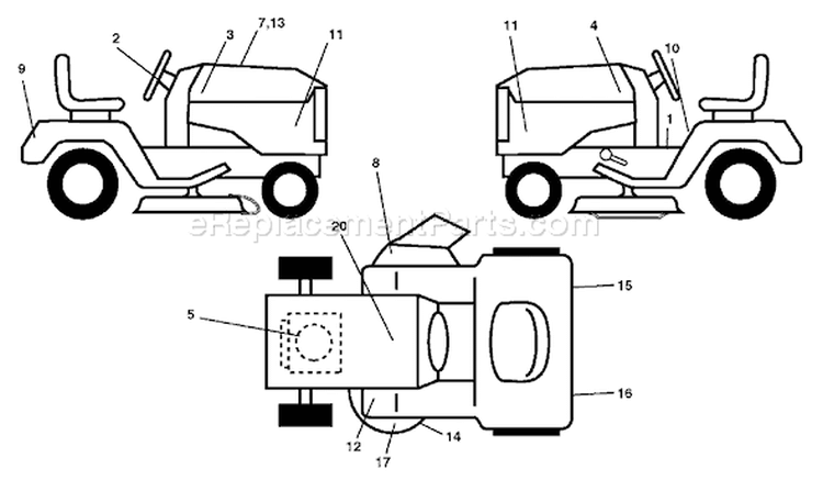Page B Diagram and Parts List for 1848XPF YTH  954567260 -2002-11 Husqvarna Lawn Tractor