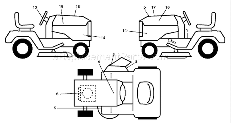 Page B Diagram and Parts List for 1848XPT YTH  96043000700 -2006-03 Husqvarna Lawn Tractor