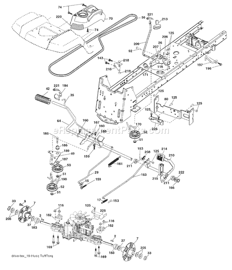 Page C Diagram and Parts List for 1848XPT YTH  96043000701 -2006-03 Husqvarna Lawn Tractor