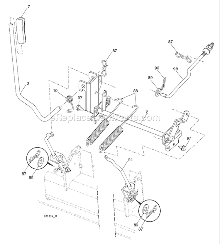 Page G Diagram and Parts List for 1848XPT YTH  96043000701 -2006-03 Husqvarna Lawn Tractor