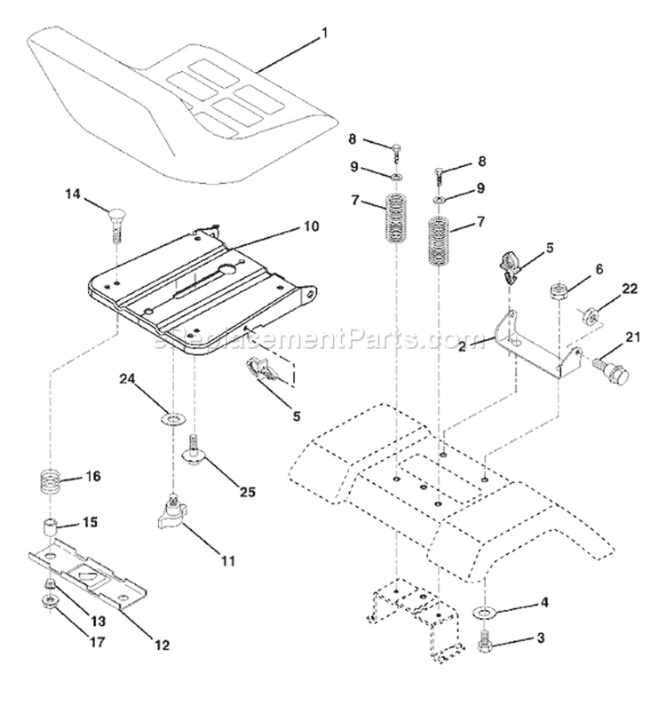 Page H Diagram and Parts List for 1848XP YTH  96013000300 -2005-10 Husqvarna Lawn Tractor