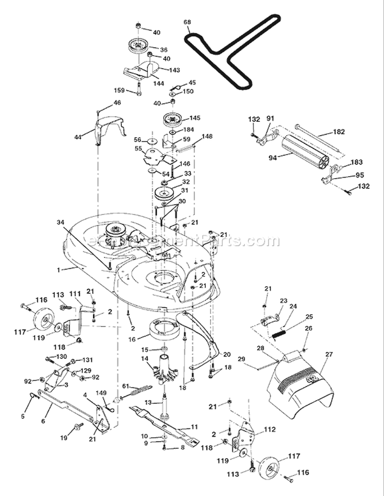 Page F Diagram and Parts List for 18542 YTH  96013000200 -2004-11 Husqvarna Lawn Tractor