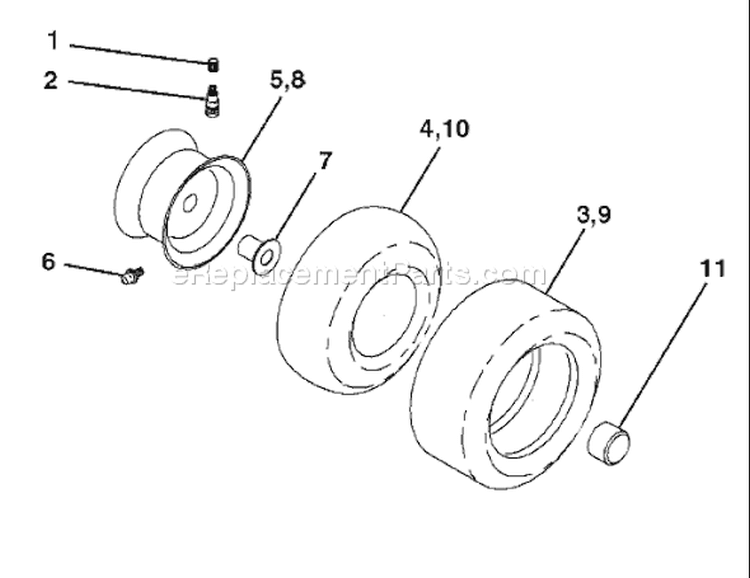 Page J Diagram and Parts List for 18542 YTH  96013000202 -2008-02 Husqvarna Lawn Tractor