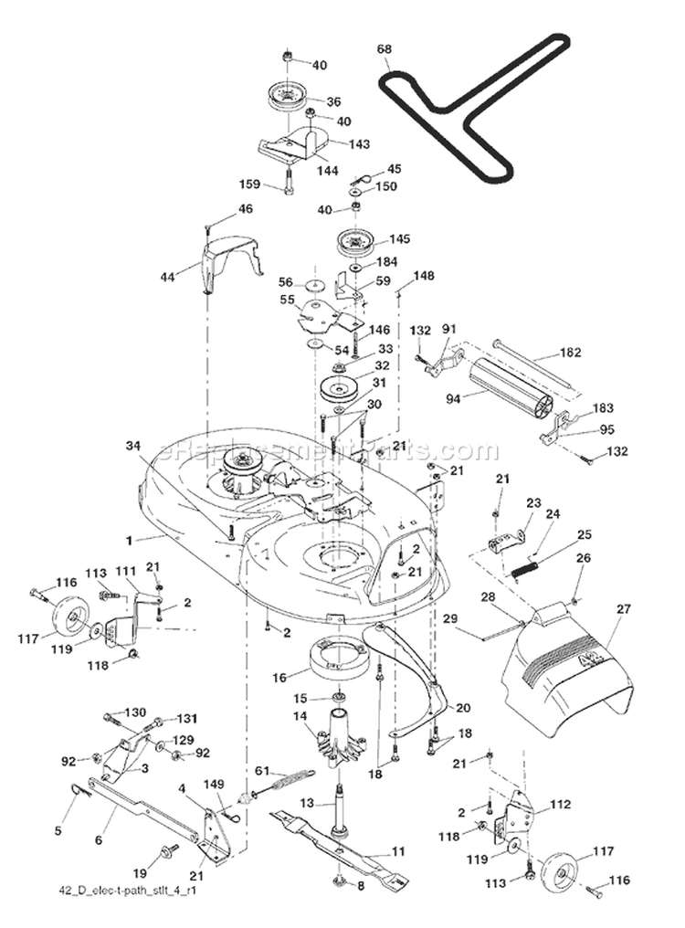 Page F Diagram and Parts List for 18542 YTH  96013000202 -2008-02 Husqvarna Lawn Tractor