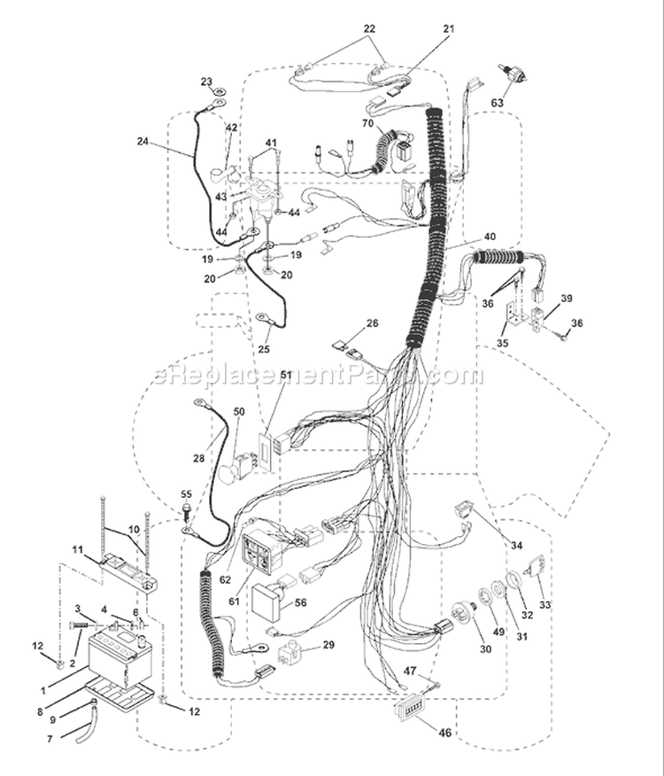 Page D Diagram and Parts List for 190 YTH  954001972A -1995-03 Husqvarna Lawn Tractor