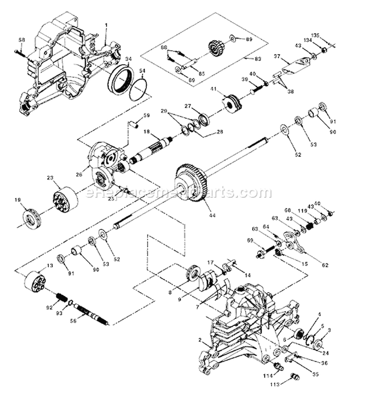 Page F Diagram and Parts List for 190 YTH  954001972A -1995-03 Husqvarna Lawn Tractor
