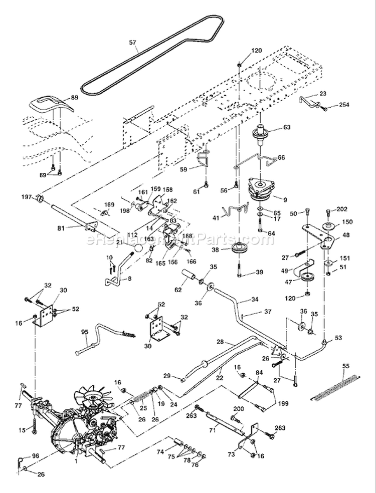 Page C Diagram and Parts List for 2042 YTH  96013000600 -2005-10 Husqvarna Lawn Tractor