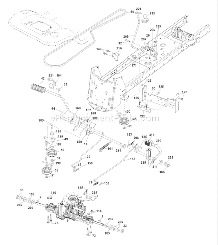 Page C Diagram and Parts List for 2042 YTH  96043003200 -2007-02 Husqvarna Lawn Tractor
