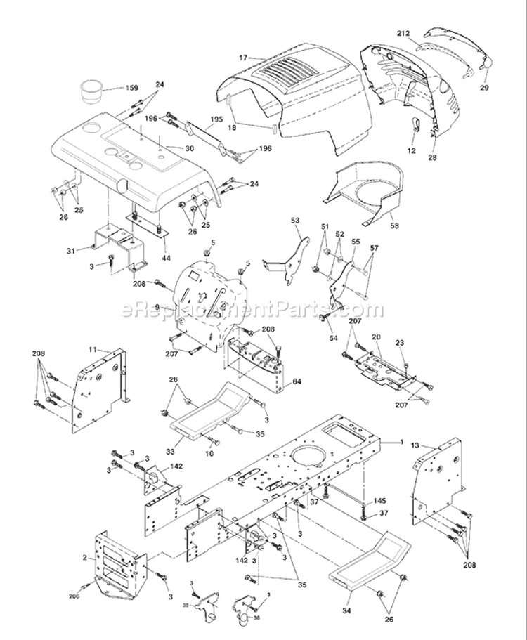 Page A Diagram and Parts List for 2046A YTH  954567079 -2000-11 Husqvarna Lawn Tractor